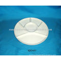 White Round 9.25" Ceramic Plates